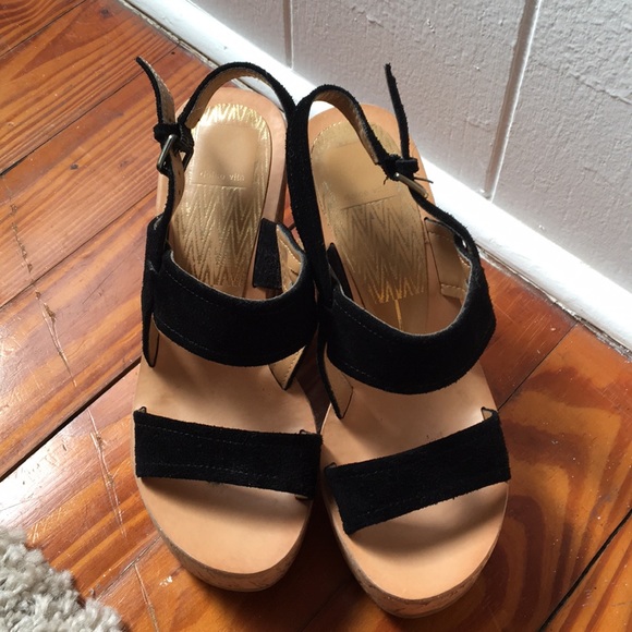Dolce Vita black suede wedge size 5.5 - Picture 4 of 4